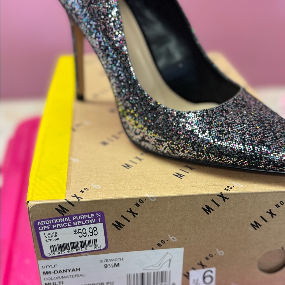 Mix No. 6 Women's Sparkling Heels - Multicolor